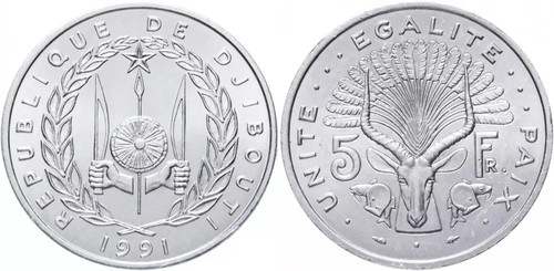 Yibuti djibouti moneda 5 - -,
