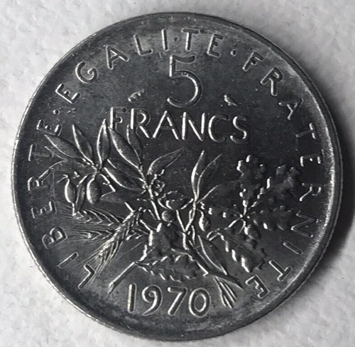 Francs 1970 semeuse nickel - 5,