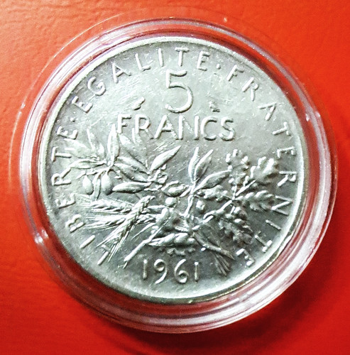 1961 francia franchi semeuse - francia, 5