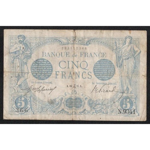 France francs 1915 vf - 1915, f/vf