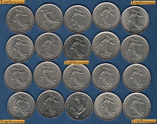 Lot pièces 5 francs - de,