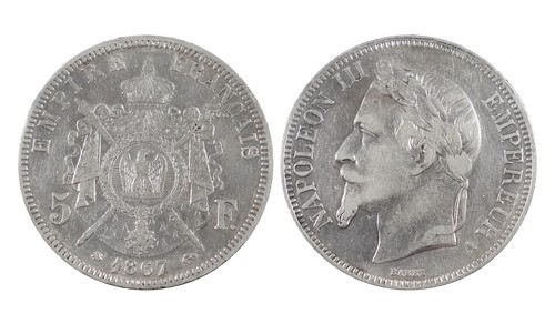 Francia francs 1867 paris - a,