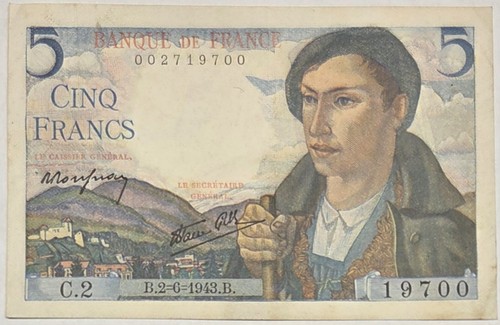Francia cinque franchi - franchi, 5