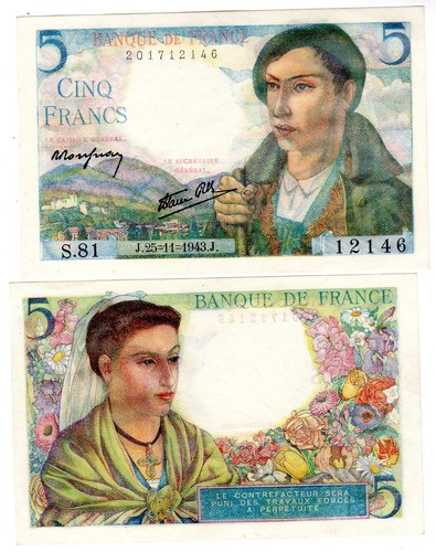 France billet francs 1943 - france,