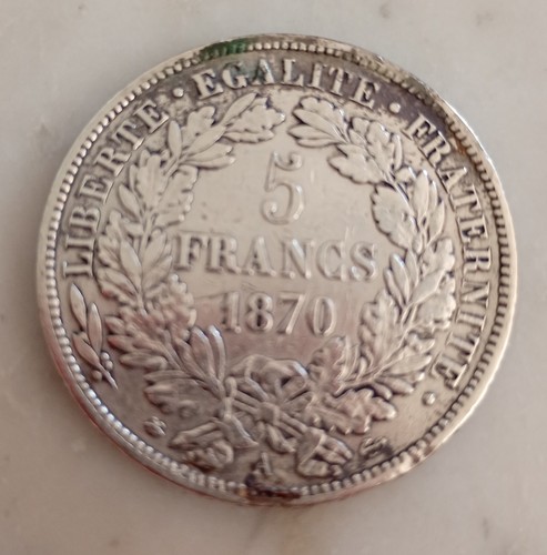 French francs 1870 argento - 5,