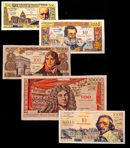 1958 lot billets anciens - lot,