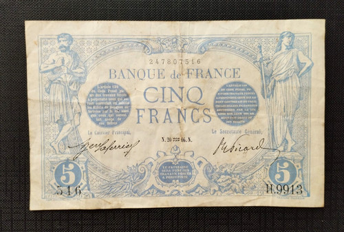Francia franchi 1916 p70 blu - franchi,