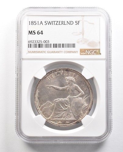 1851 svizzera franchi ms64 - a,