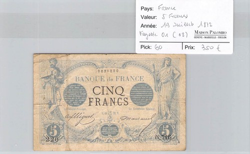 Biglietto francia 5 - francia,